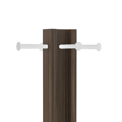 Imagem de Cabideiro Mancebo de Chão Multiuso AZ1018 Branco Nogal Tecno Mobili