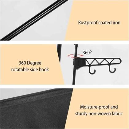 Imagem de Cabideiro organizador portátil com sapateira e ganchos