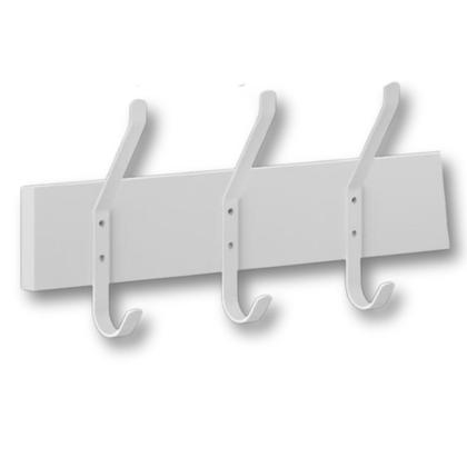 Imagem de Cabideiro Para Parede Madeira Industrial C/ 3 Ganchos Duplos