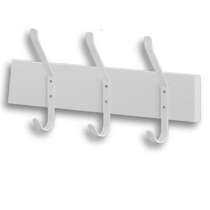 Imagem de Cabideiro Para Parede Madeira Industrial C/ 3 Ganchos Duplos