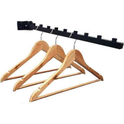 Imagem de Cabideiro para roupas com suporte para 30 cabides fixo de parade - cabide duplo arituculado