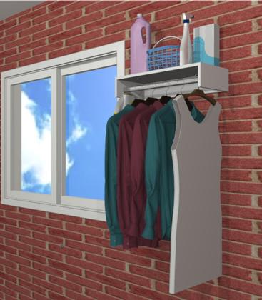 Imagem de Cabideiro Parede Arara Porta Roupas Closet, Quarto parede Mdf 