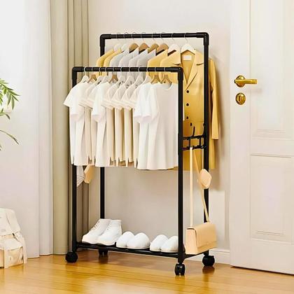 Imagem de Cabideiro Portátil com Sapateira p/ Quartos e Lojas