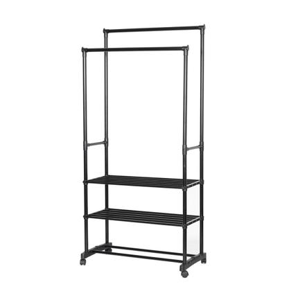 Imagem de Cabideiro Prateleira Organizador Vertical Arara de Chão