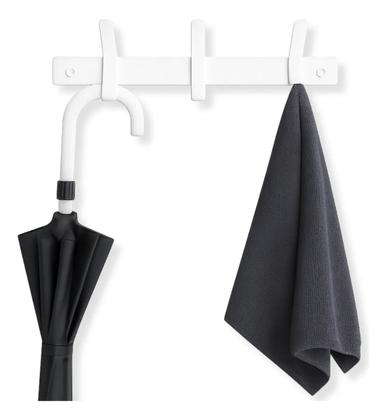 Imagem de Cabideiro Preto 3 Ganchos para Hall de Entrada