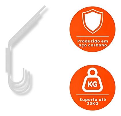 Imagem de Cabideiro Preto 3 Ganchos para Hall de Entrada