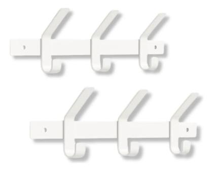 Imagem de Cabideiro Preto 3 Ganchos para Hall de Entrada