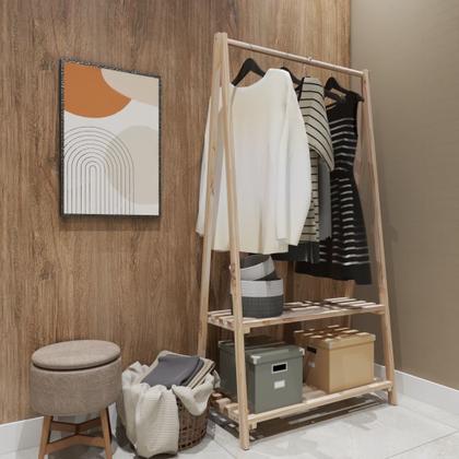 Imagem de Cabideiro Roupas - Arara De Roupas - Loja E Quarto Sapateira