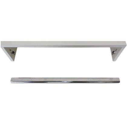 Imagem de Cabideiro Suspenso de Parede Madeira MDF Branco Fosco TX 60x13,5x25 Para Closet Quarto Porta Roupas