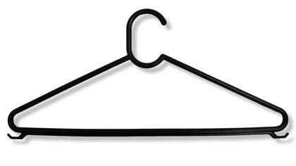 Imagem de Cabides de Plástico Adulto Kit 50 Peças Atacado Reforçado Com Cavas Resistente Para Roupas Pesadas