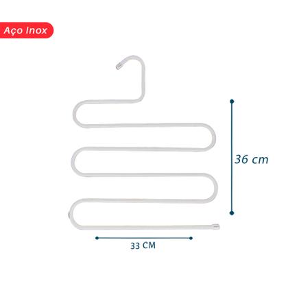 Imagem de Cabides Metal Kit C/100 Para 5 Calças Saias Bermuda Roupas - Dolce Home