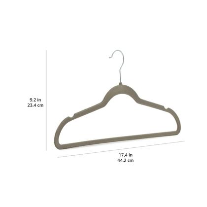 Imagem de Cabides para roupas Amazon Basics Slim Velvet, pacote antiderrapante, 50