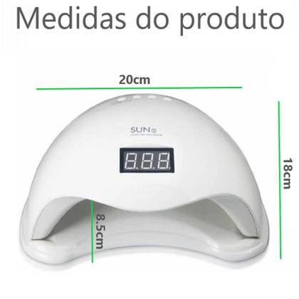 Imagem de Cabine 48W LED Secagem Unhas Acrigel Alongamento Esmalte Gel