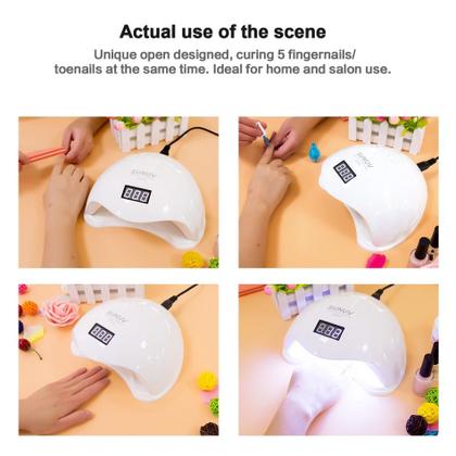 Imagem de Cabine Sun 5 48w Branca Bivolt Uv/led Sensor Timer Original