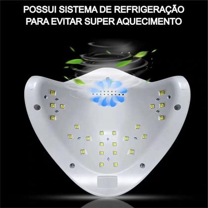 Imagem de Cabine Sun 5 48w Branca Original Bivolt Uv/led Sensor Timer