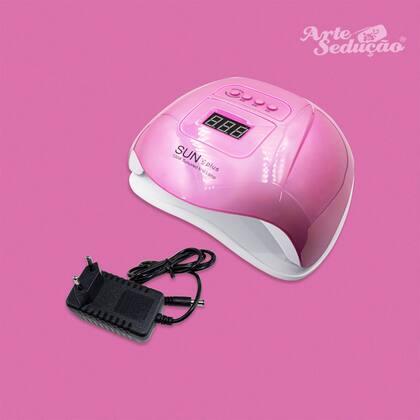 Imagem de Cabine SUN X Plus Led Uv 120W 36 Leds Unhas Gel Polygel Esmaltes, Rosa Metalizado, Bivolt 110v 220v