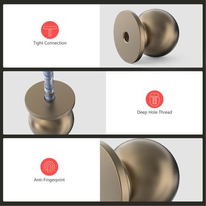 Imagem de Cabinet Knobs homdiy Champagne Bronze, pacote com 20, 2,5 cm de diâmetro