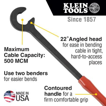 Imagem de Cable Bender Klein Tools 50402 de 14 polegadas fabricado nos EUA