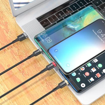 Imagem de Cabo 3 em 1 carregador Turbo para Asus Zenfone 6 7 8 8 flip 9