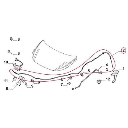 Imagem de Cabo Abertura Capo Argo Cronos 2017 Em Diante C/Alavanca