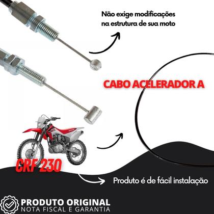 Imagem de Cabo Acelerador Tipo A Crf 230F 2008 Até 2016 Moto Honda