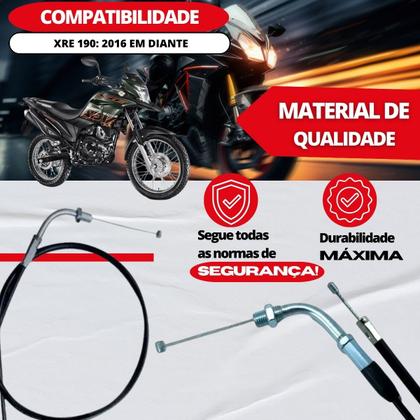 Imagem de Cabo Acelerador Tipo B Para Honda Xre 190 2016 Em Diante