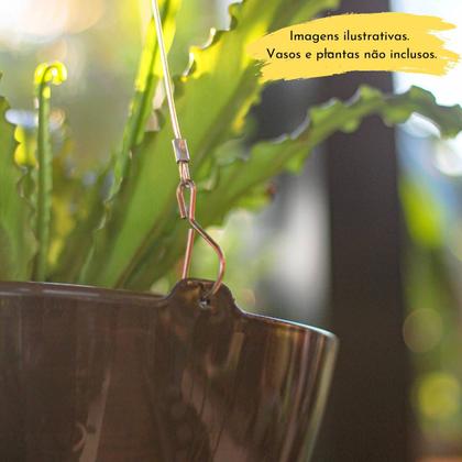 Imagem de Cabo Aço Vasos 45cm c/3 Pontas (Suporta até 25kg) NUTRIPLAN