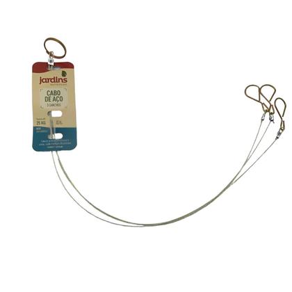 Imagem de Cabo Aço Vasos 45cm c/3 Pontas (Suporta até 25kg) NUTRIPLAN