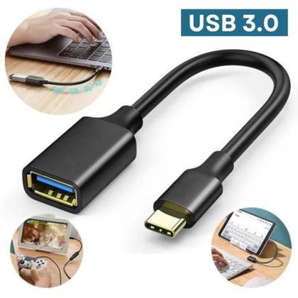 Cabo Adaptador 3.0 Celular Tipo C Mouse Usb Conversor OTG Universal Compatível com Motorola Samsung Macbook - Original Imagem de Cabo Adaptador 3.0 Celular Tipo C Mouse Usb Conversor OTG Universal Compatível com Motorola Samsung Macbook