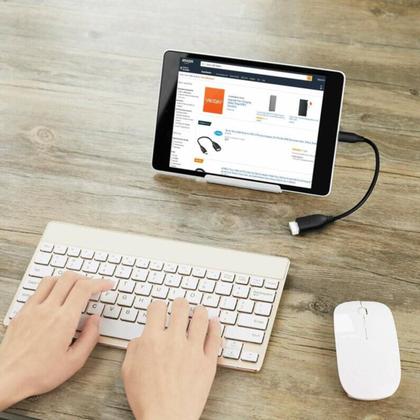 Imagem de Cabo Adaptador Celular V8 Micro-Usb Conversor OTG Mouse Pen drive Universal Compatível com Motorola Samsung Xiaomi