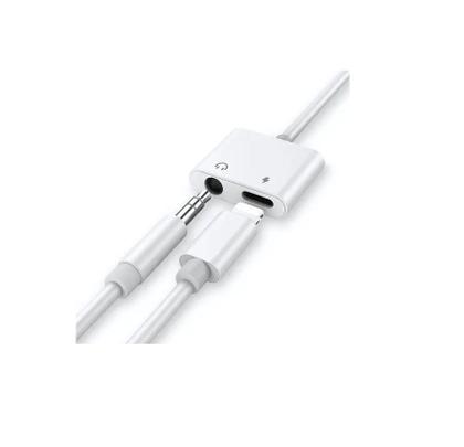 Imagem de Cabo Adaptador compatível p/ Lightning e Fone P2 Branco