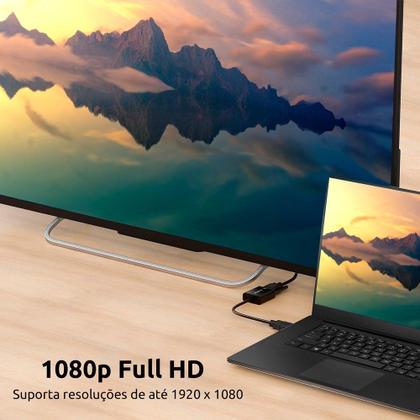Imagem de Cabo Adaptador Conversor Comtac HDMI, para VGA, Áudio P2 e Micro-USB, Preto - 22129274