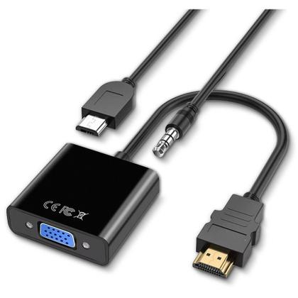 Imagem de Cabo Adaptador Conversor Comtac HDMI, para VGA, Áudio P2 e Micro-USB, Preto - 22129274