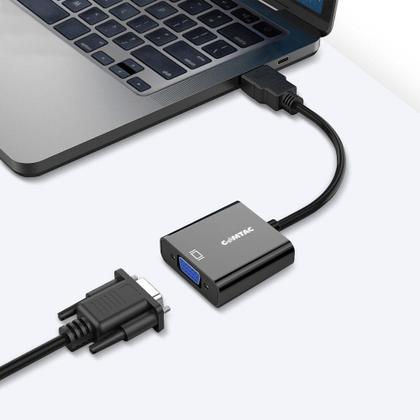Imagem de Cabo Adaptador Conversor Comtac HDMI, para VGA, Áudio P2 e Micro-USB, Preto - 22129274