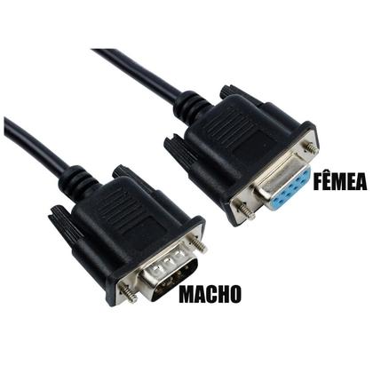 Imagem de Cabo Adaptador Conversor Db9 Macho X Db9 Fêmea 9 Pinos