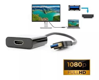 Imagem de Cabo Adaptador Conversor Usb X Hdmi 1080p Placa Multi Telas