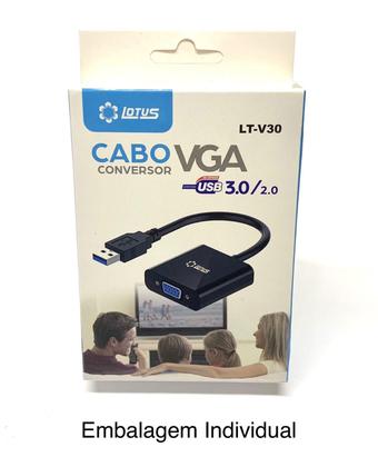 Imagem de Cabo Adaptador Conversor Usb X Vga Monitor Multitelas Pc