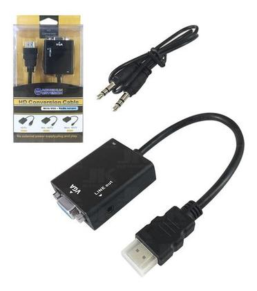 Imagem de Cabo Adaptador converter hdmi para Vga Saída P2 De Áudio