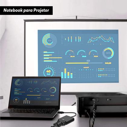 Imagem de Cabo Adaptador Displayport Macho Para VGA Fêmea 1080P Conversor Conector