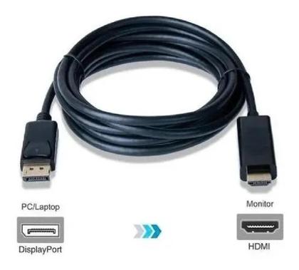 Imagem de Cabo Adaptador Displayport Para Hdmi 4k Dp Hdmi 1,8 Metros HDTV