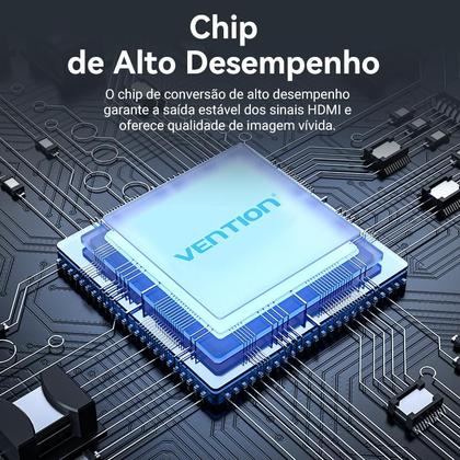 Imagem de Cabo Adaptador Displayport Para Hdmi 4k Dp Hdmi 1m Vention