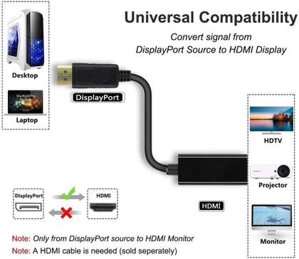 Imagem de Cabo adaptador DisplayPort para HDMI 4K - DP para HDMI 4K