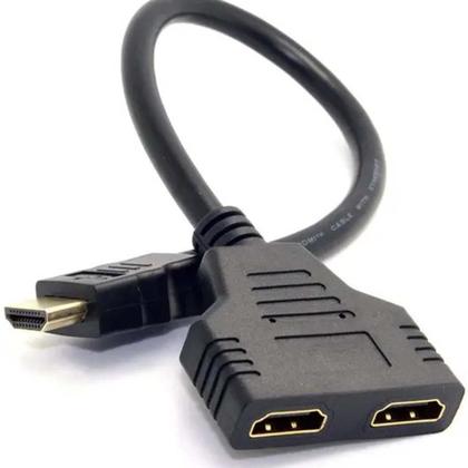 Imagem de Cabo Adaptador Divisor Duplicador HDMI 1 Entrada X 2 Saídas Splitter