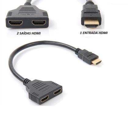 Imagem de Cabo Adaptador Duplicador Hdmi 2X1 Splitter