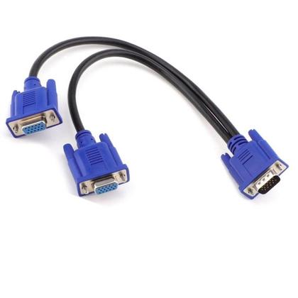 Imagem de Cabo Adaptador Duplicador Y VGA 1 Macho x 2 VGA Fêmea LE5514