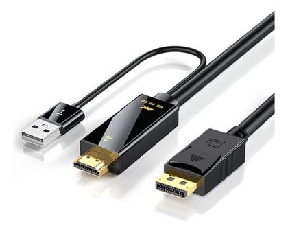 Imagem de Cabo Adaptador Hdmi Para Displayport 4k Hdmi Dp 1.8 Metros
