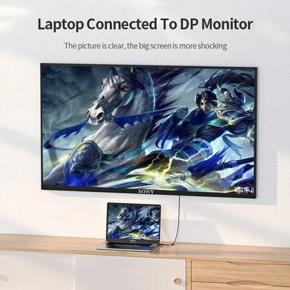 Imagem de Cabo Adaptador Hdmi Para Displayport 4k Hdmi Dp 1.8 Metros