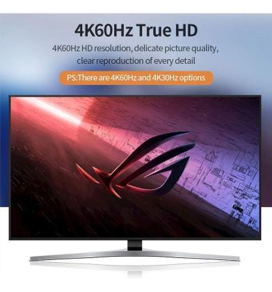 Imagem de Cabo Adaptador Hdmi Para Displayport 4k Hdmi Dp 1.8 Metros