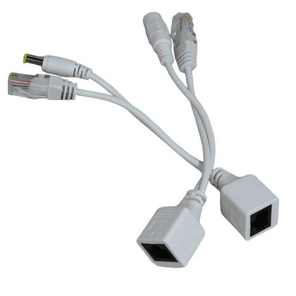 Cabo Adaptador Injetor Poe + Separador P4 Rj45 Macho Fêmea - Fontes Fc Imagem de Cabo Adaptador Injetor Poe + Separador P4 Rj45 Macho Fêmea
