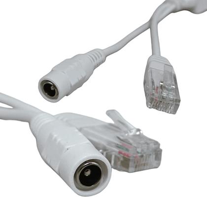 Cabo Adaptador Injetor Poe + Separador P4 Rj45 Macho Fêmea - Fontes Fc Imagem de Cabo Adaptador Injetor Poe + Separador P4 Rj45 Macho Fêmea